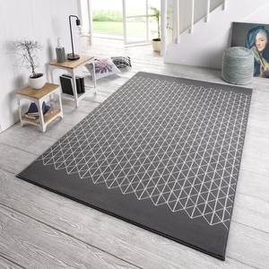 Tapis Twist Fibres synthétiques - Gris / Crème - 160 x 230 cm