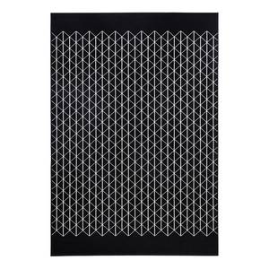 Tapis Twist Fibres synthétiques - Noir / Crème - 160 x 230 cm