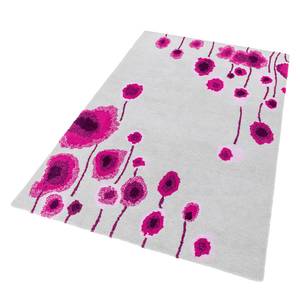 Tapis Verona I Fibres synthétiques - Blanc / Rose vif - 160 x 230 cm