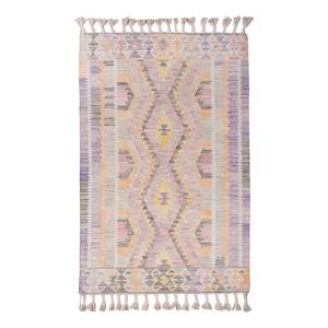 Tapis Vintage Classic Kelim Tissu mélangé - Lilas / Rose - 65 x 135 cm