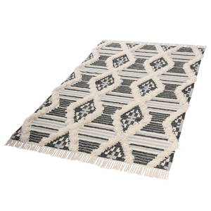 Teppich Vitage Cozy Kelim (handgewebt) Mischgewebe - Weiß / Schwarz - 160 x 230 cm