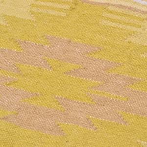 Vloerkleed Vitage Kelim II textielmix - Geel/crèmekleurig - 140x200cm
