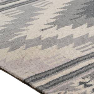 Vloerkleed Vitage Kelim II textielmix - Grijs/crèmekleurig - 160x230cm