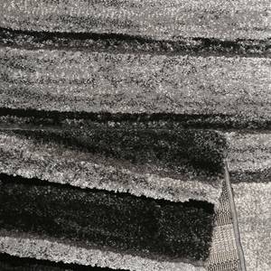 Tapis Wild Stripes Fibres synthétiques - Gris / Beige - 80 x 150 cm