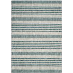 Tapis Wilshire Fibres synthétiques - Cachemire / Bleu pétrole - 200 x 300 cm