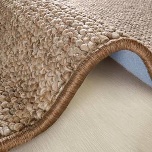 Tapis à poils courts Wolly II Fibres synthétiques - Nougat - Ø 133 cm