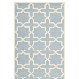 Teppich Wooster Wolle - Pastellblau / Creme - 121 x 182 cm