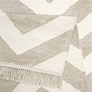 Teppich Zig-Zag (handgewebt) Mischgewebe - Creme / Beige - 130 x 190 cm