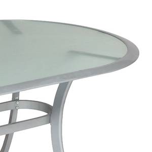 Tisch Carrara Aluminium/Milchglas