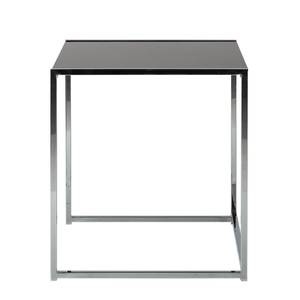 Tisch Robin 3-Satz - schwarze Glasplatte - Chromgestell