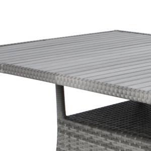 Tisch Tuin Polyrattan Grau