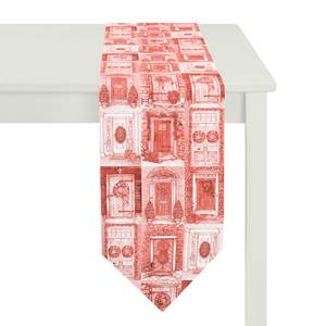 Chemin de table Spitz Winterwelt V Rouge / Blanc