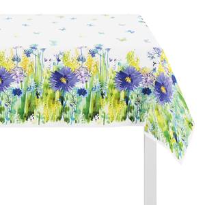 Tischdecke Blumenwiese Aquarell Blau