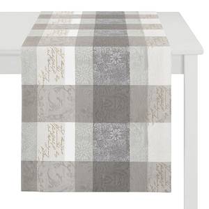 Chemin de table Country Home V Blanc / Gris