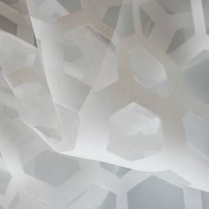 Chemin de table Quantum Tissu mélangé - Blanc / Gris clair