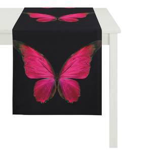 Chemin de table Schmetterling Noir / Rouge