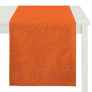 Chemin de table Uni Paisley Tissu - Orange