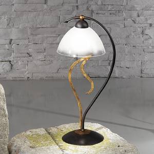 Lampada da tavolo Amabile Metallo/Vetro Bianco/Color ruggine 1 luce