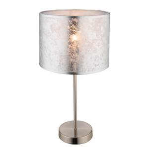 Lampe Amy I Tissu / Métal - 1 ampoule - Argenté / Nickel