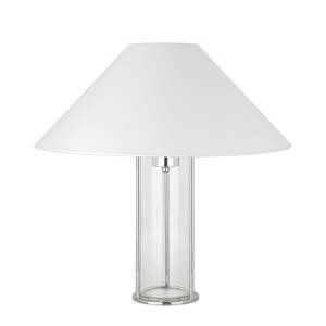 Kegelvormige tafellamp Boston zilverkleurig/wit - 1 lichtbron