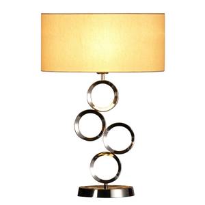 Lampada da tavolo Canopus lino / acciaio inox - 1 luce