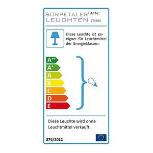 Tischleuchte Delia Bianco Oro Keramik - Schirm weiß/mit Goldkante - Höhe: 37cm