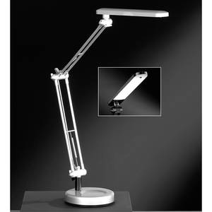 LED-tafellamp Grua by Honsel zilverkleurig metaal