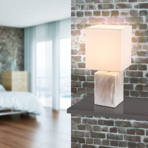 Lampe Ilona Cube Tissu / Pin massif - 1 ampoule