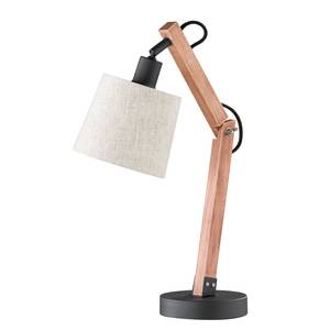 Lampe Janko Hêtre massif / Métal - 1 ampoule - Noir / Hêtre