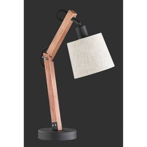 Lampe Janko Hêtre massif / Métal - 1 ampoule - Noir / Hêtre