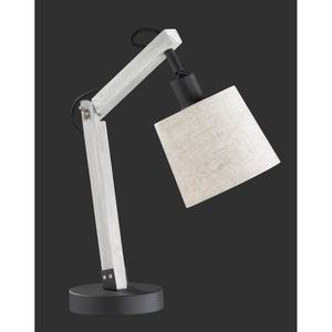 Lampe Janko Hêtre massif / Métal - 1 ampoule - Noir / Blanc