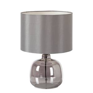 Lampe Loster Verre / Coton - 1 ampoule - Gris / Gris clair