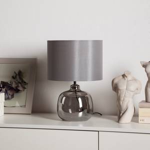 Lampe Loster Verre / Coton - 1 ampoule - Gris / Gris clair