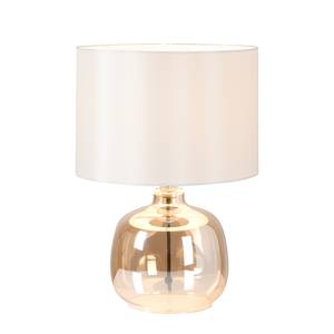 Tafellamp Loster glas/katoen - 1 lichtbron - Wit