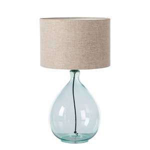 Lampe Loster Verre / Coton - Marron clair - 1 ampoule - Marron clair