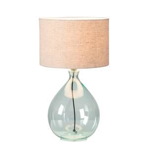 Lampada da tavolo Loster vetro / cotone - marrone chiaro - 1 luce - HellMarrone