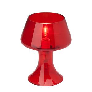 Tafellamp Miley rood glas 1 lichtbron