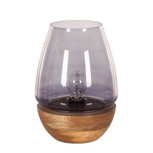 Lampe Mourenx Verre / Bambou - 1 ampoule - Hauteur : 27 cm