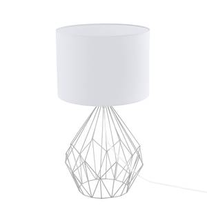 Lampe Pedregal Tissu / Acier - 1 ampoule - Blanc / Chrome