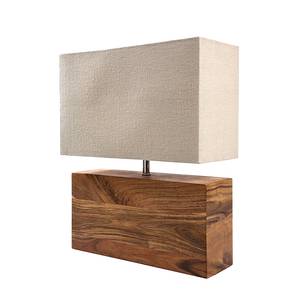 Luce da tavolo Rectangular Wood Nature Cotone/Legno di acacia