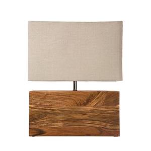 Luce da tavolo Rectangular Wood Nature Cotone/Legno di acacia