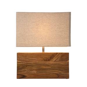 Luce da tavolo Rectangular Wood Nature Cotone/Legno di acacia