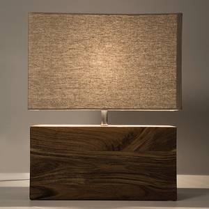 Luce da tavolo Rectangular Wood Nature Cotone/Legno di acacia