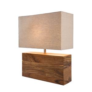 Tafellamp Rectangular Wood Nature katoen/acaciahout