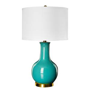 Lampe Sky Céramique / Tissu Blanc Bleu