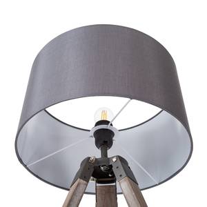 Tafellamp Tripod Pam katoen/massief rubberboomhout - 1 lichtbron