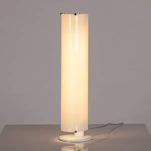 Tafellamp Tub-O glas/metaal - wit - 2 lichtbronnen