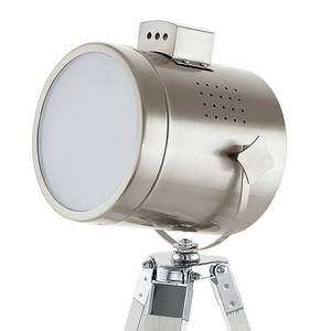 Lampe Upstreet Acier / Hêtre massif - 1 ampoule - Nickel / Htre blanc - Nickel / Hêtre blanc