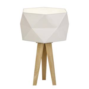 Lampe Polygon Tissu mélangé / Chêne massif - 1 ampoule