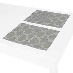 Tischset Rustica (2er- Set) II Grau - Textil - 30 x 40 x 40 cm